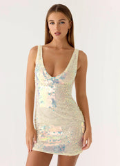 Maral Sequin Mini Dress - Yellow