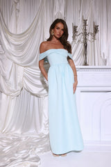 Outfit Spin Off Shoulder Maxi Dress Blue