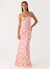 Vamonos Maxi Dress - Porcelain Rose