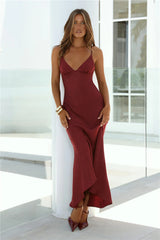 Enchanted Glow Maxi Dress Burgundy