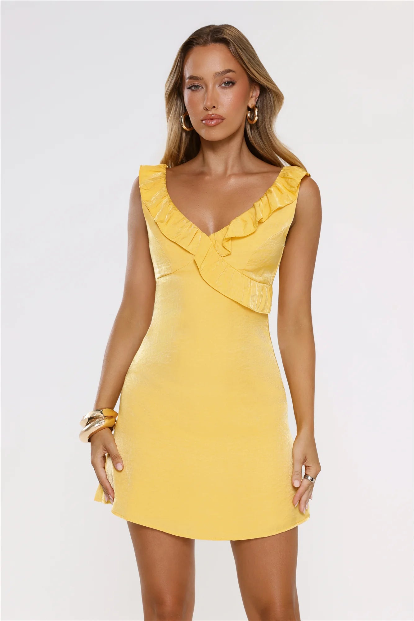 Bright Season Mini Dress Yellow