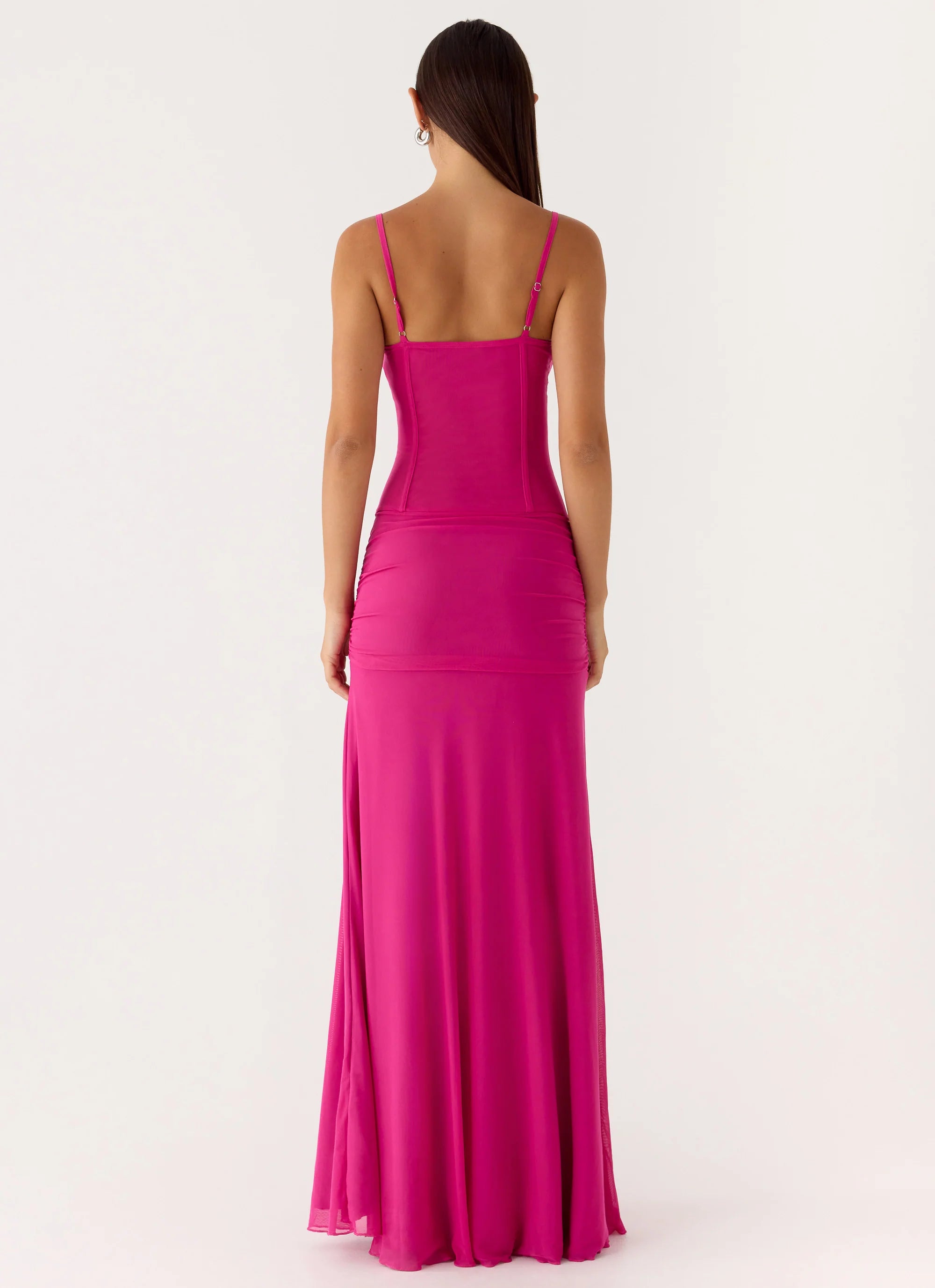 Viene Corset Maxi Dress - Fuchsia