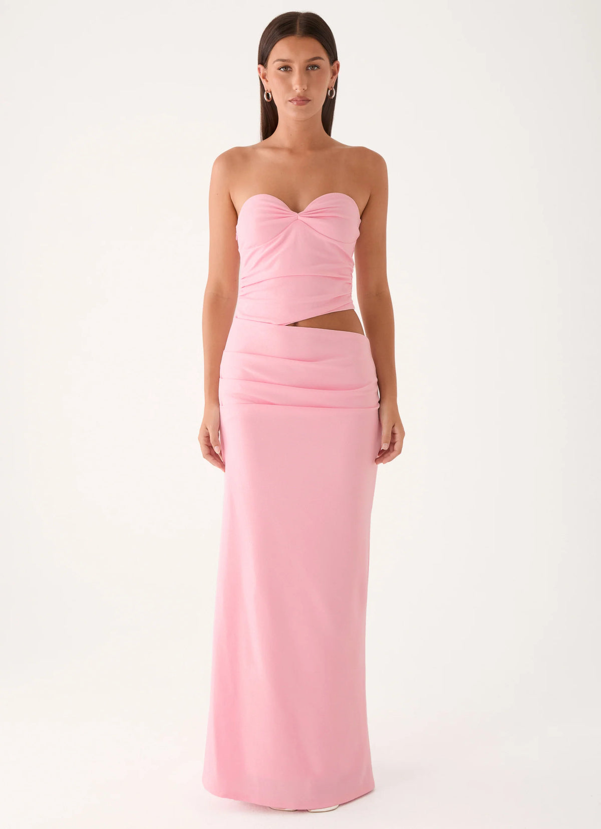 Carella Strapless Maxi Dress - Pink