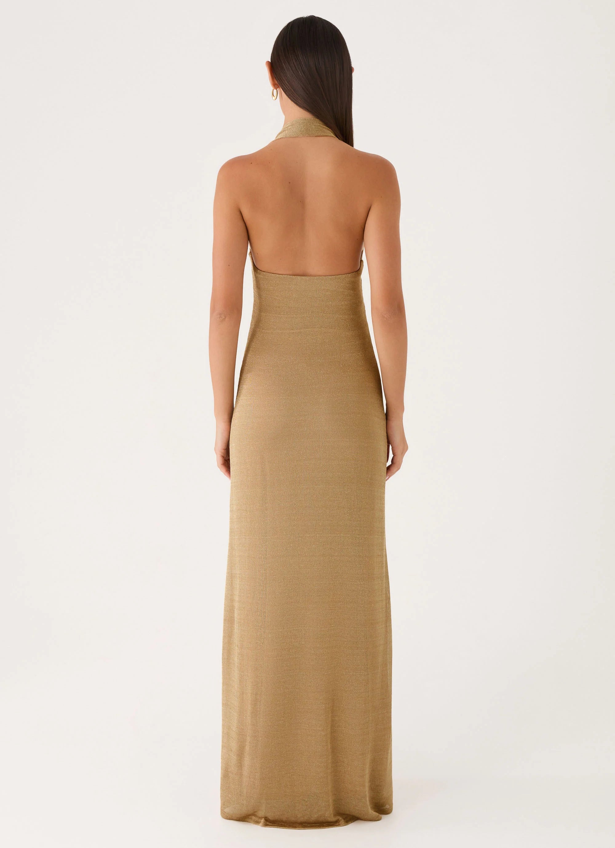 Cassira Shimmer Maxi Dress - Shimmer Gold