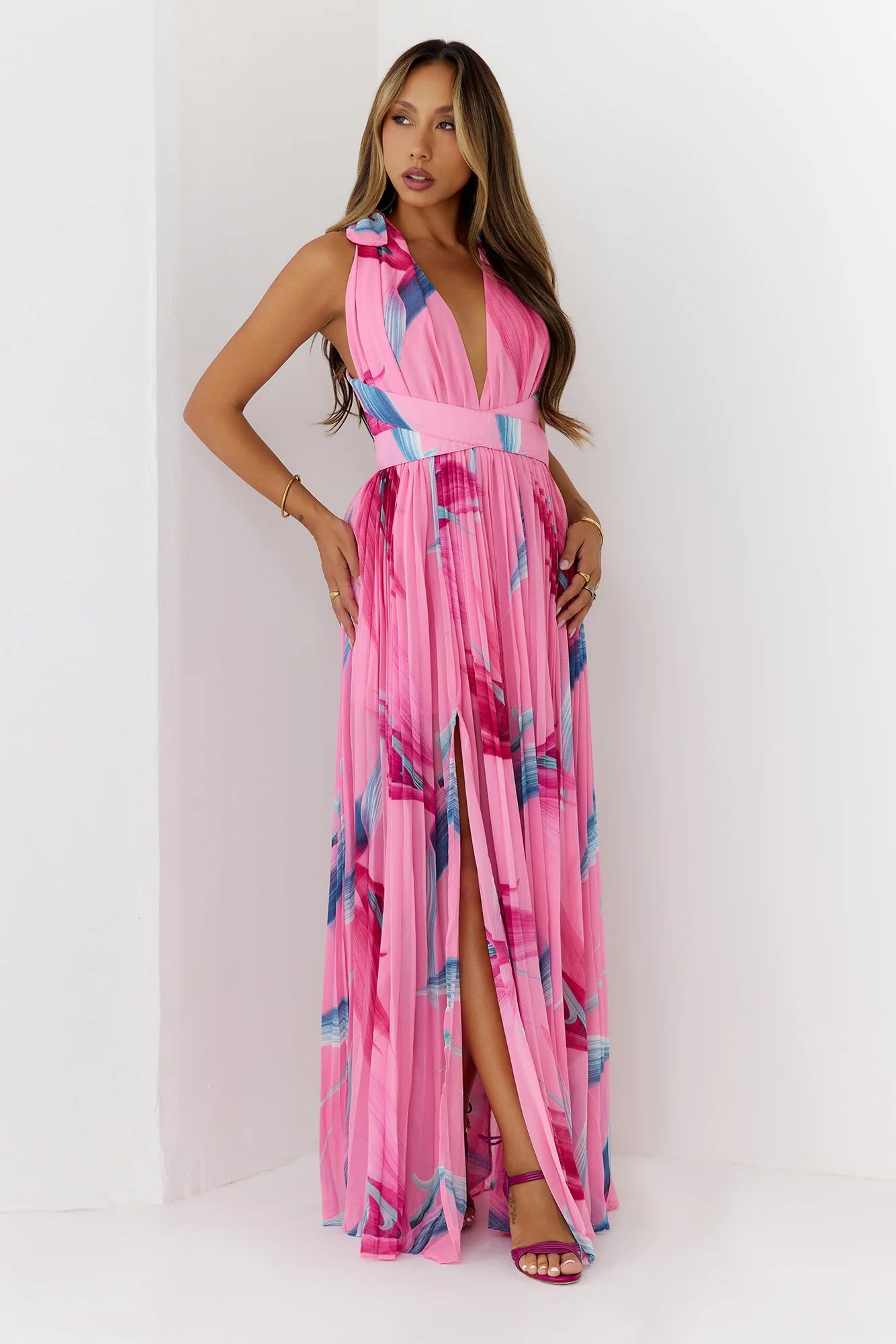 Attention Is Yours Maxi Dress Pink