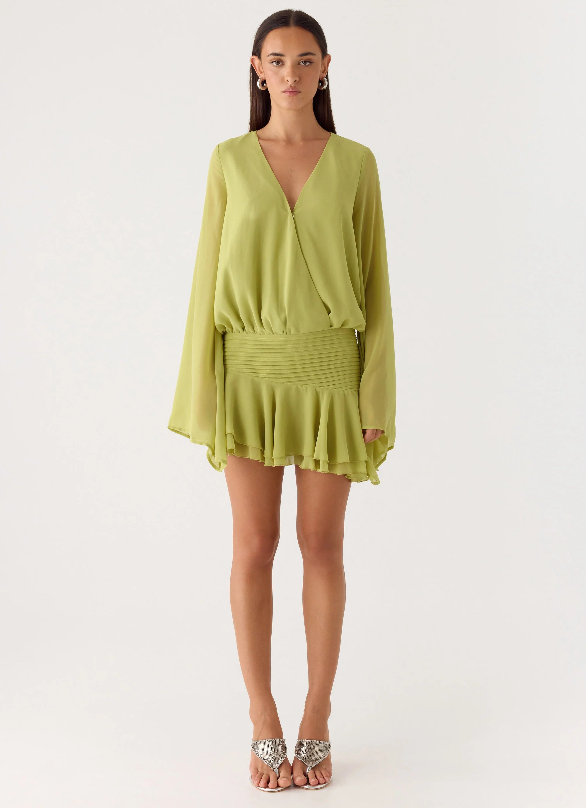 Solo In Soho Mini Dress - Lime