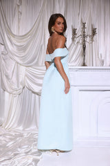 Outfit Spin Off Shoulder Maxi Dress Blue