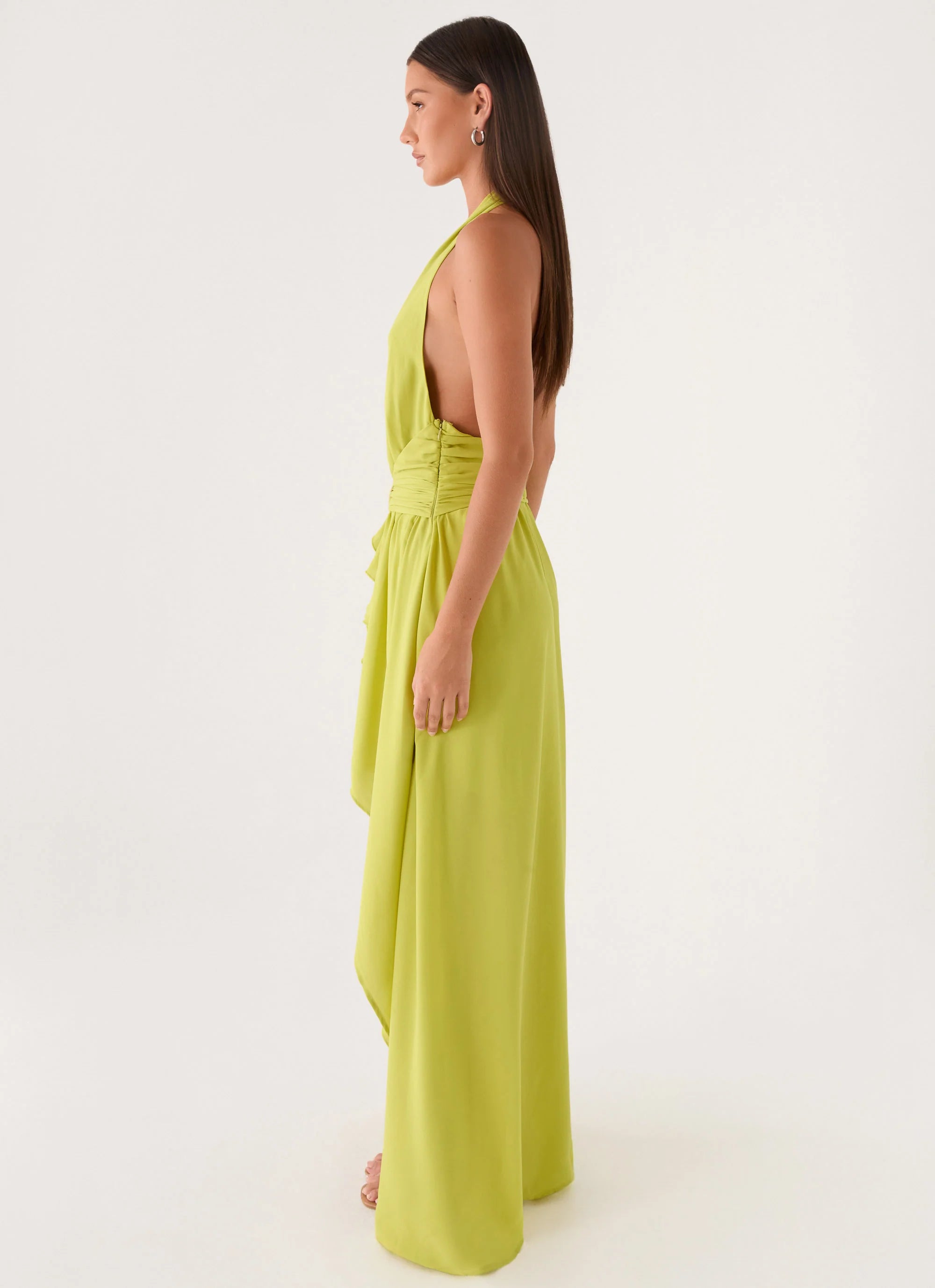 Sinead Halter Maxi Dress - Lime