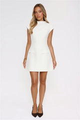 Good Outfit Day Tweed Mini Dress White