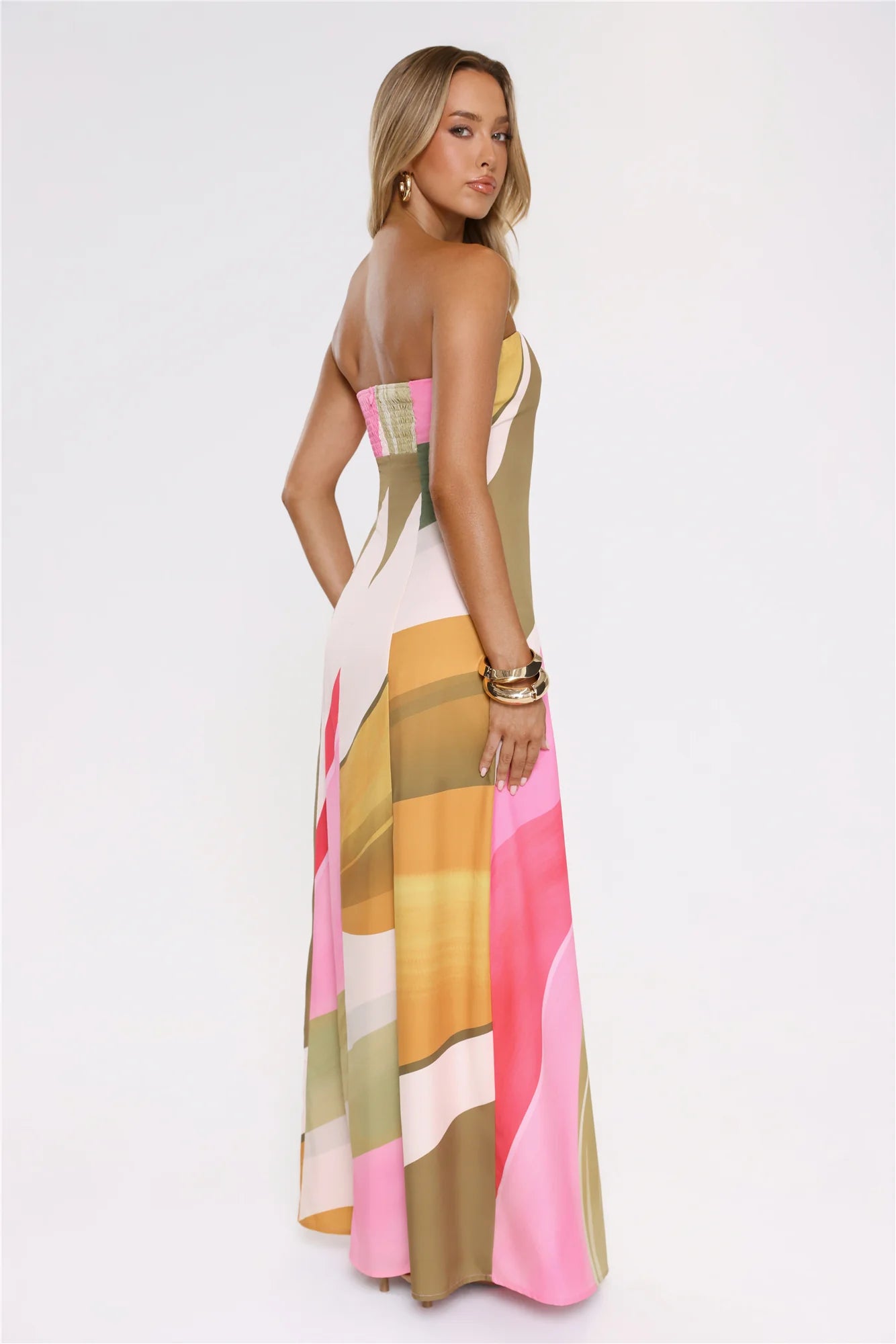 Palette Of Yours Strapless Maxi Dress Green