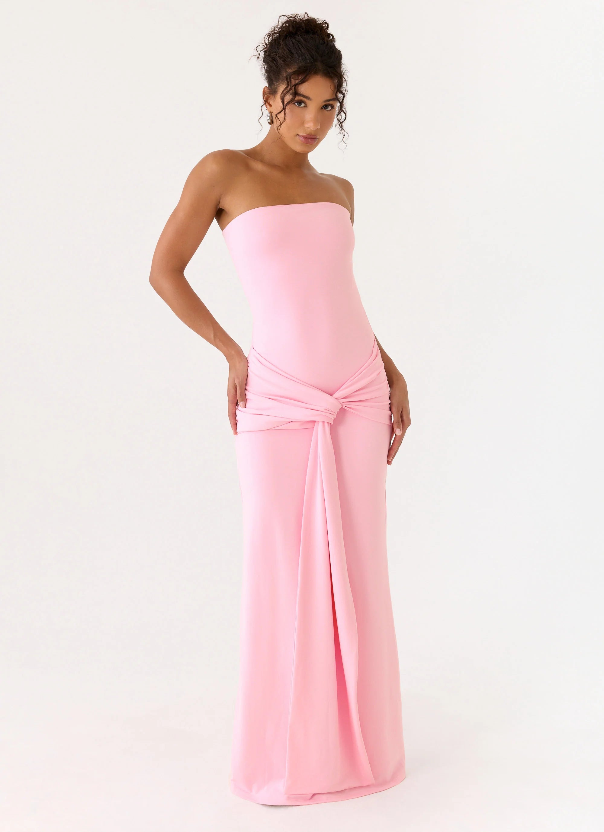 Sandrine Strapless Maxi Dress - Pink