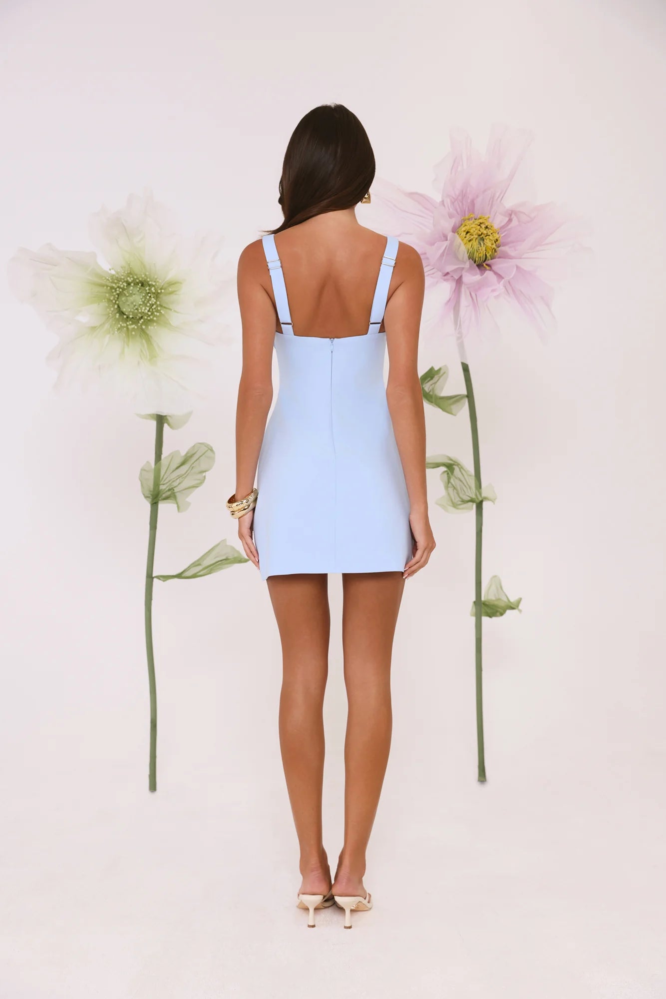 Secret Garden Blooms Mini Dress Blue