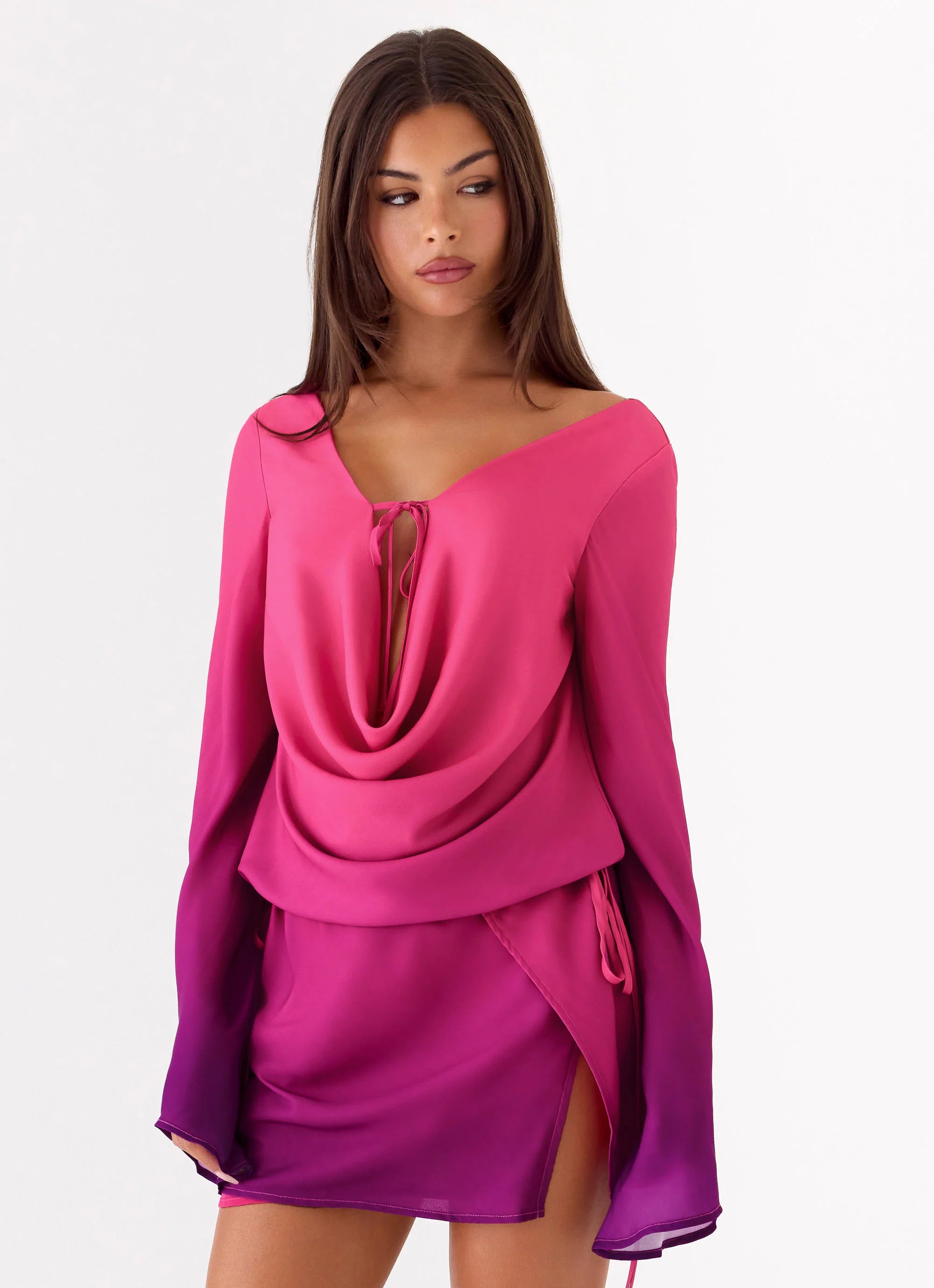 Rafaella Mini Dress - Fuchsia Violet Ombre