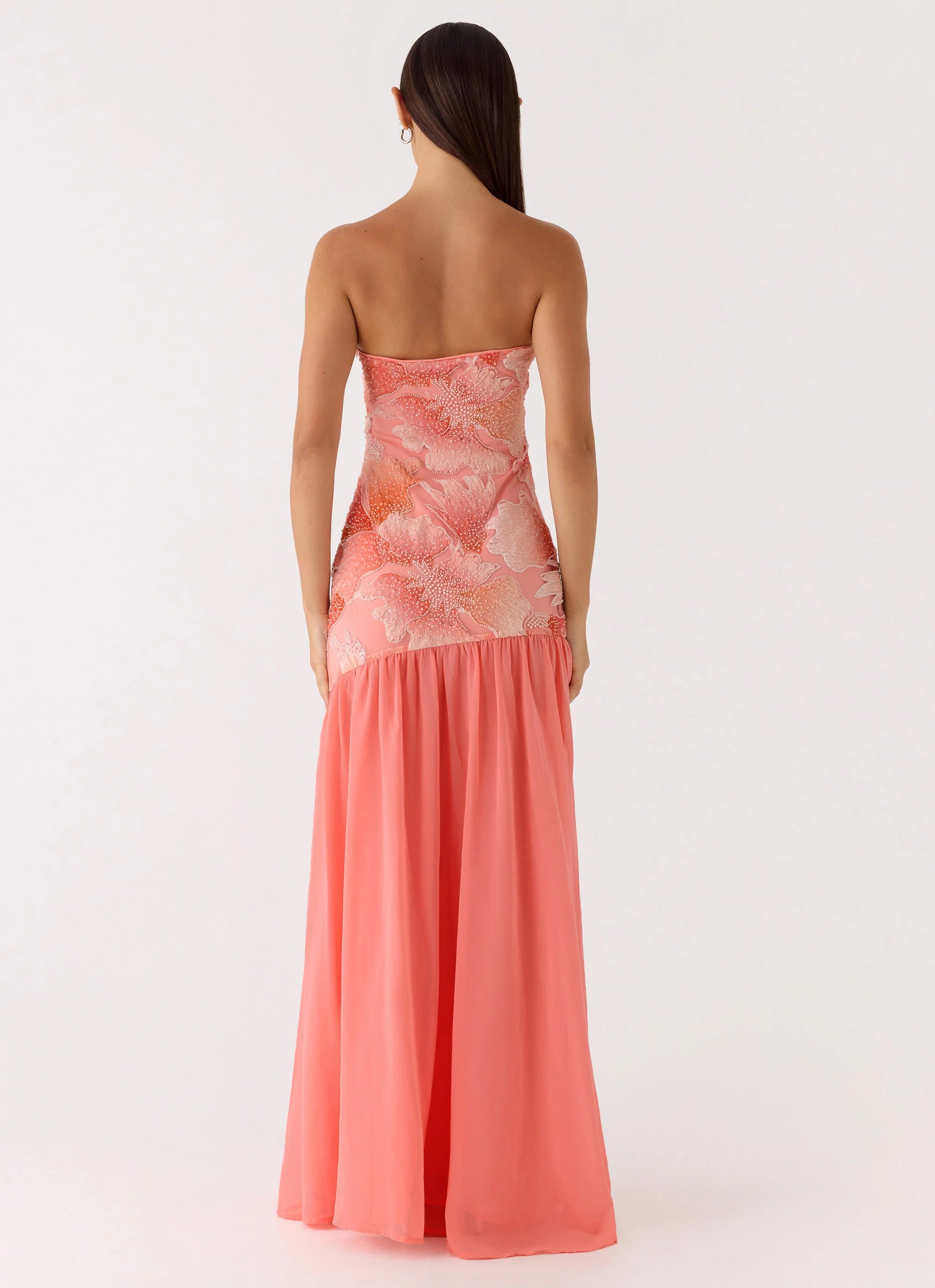 Allana Beaded Maxi Dress - Papaya
