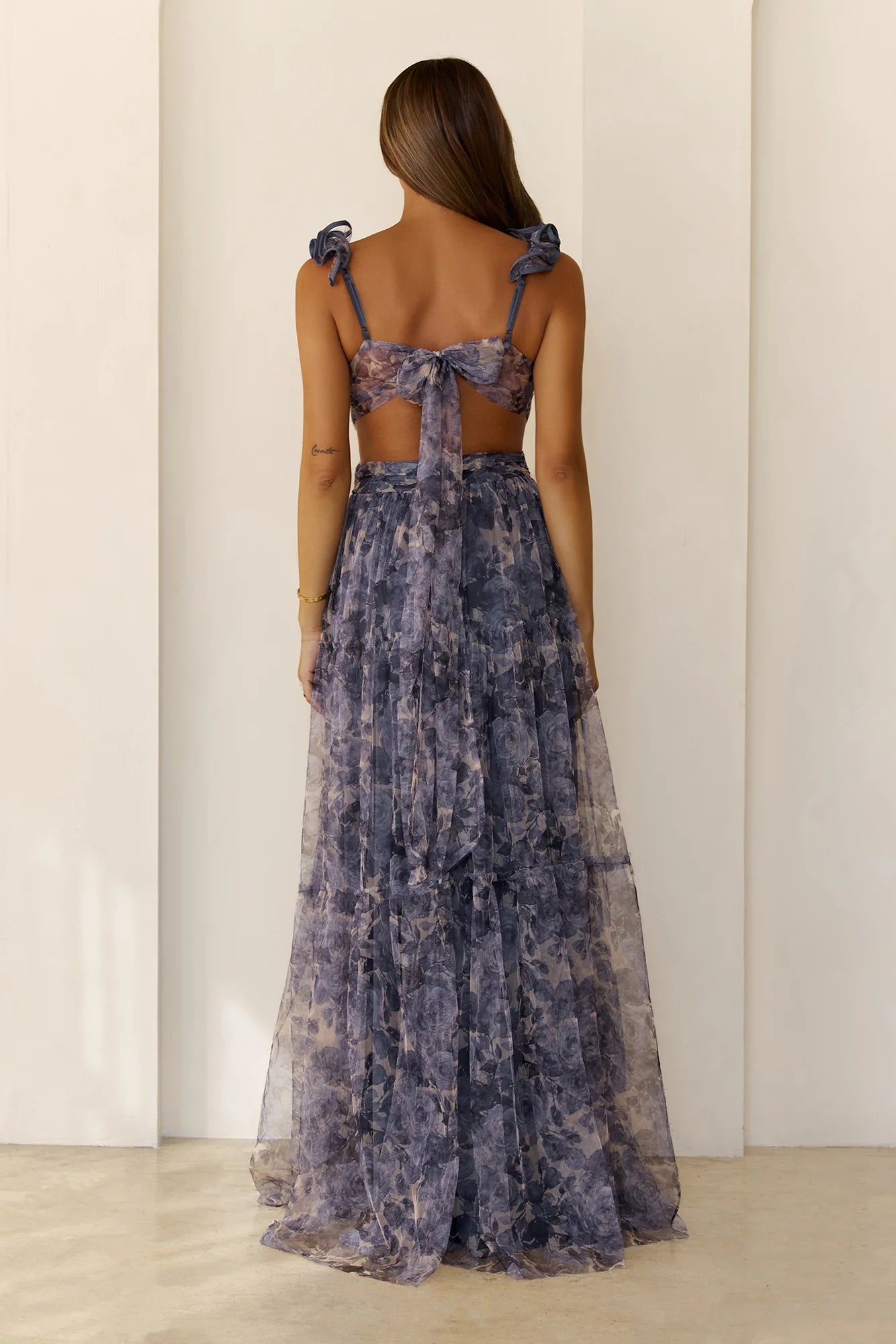 Whisper Lane Maxi Dress Slate Blue